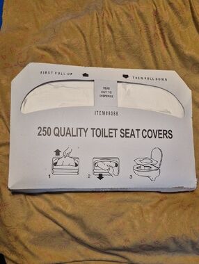 Public Toilet Seat Cover•1,000 Count total•  Four(4)Packages•250 seat covers ea.
